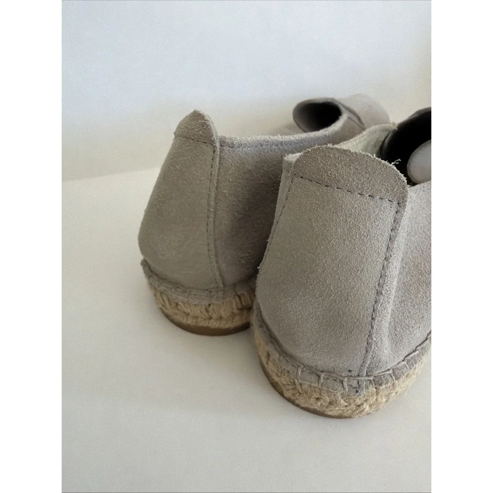 Fabiolas Espadrilles Gray Suede Leather‎ Women's Size 39 US 8.5 Made In Spain